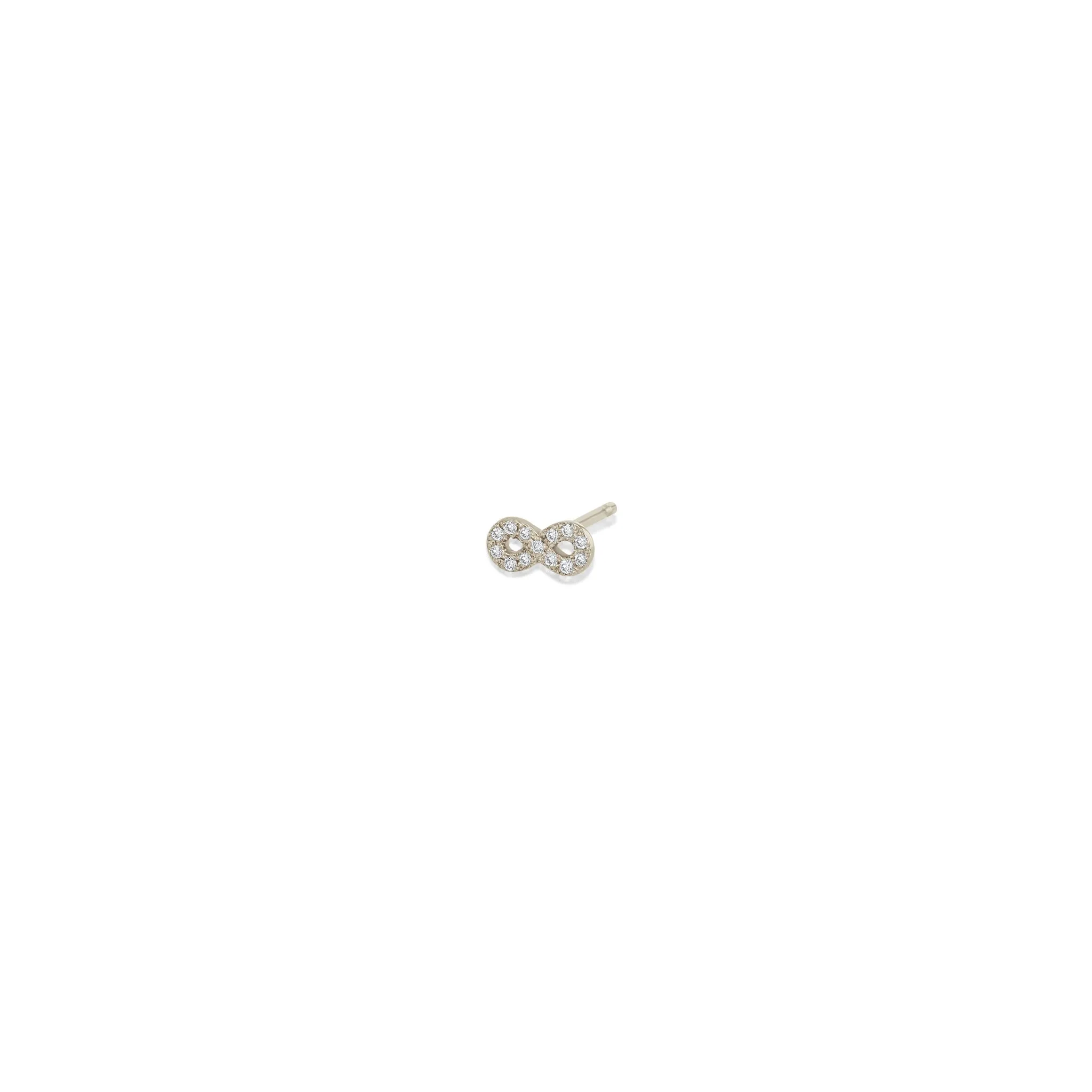 14k Itty Bitty Diamond Infinity Stud