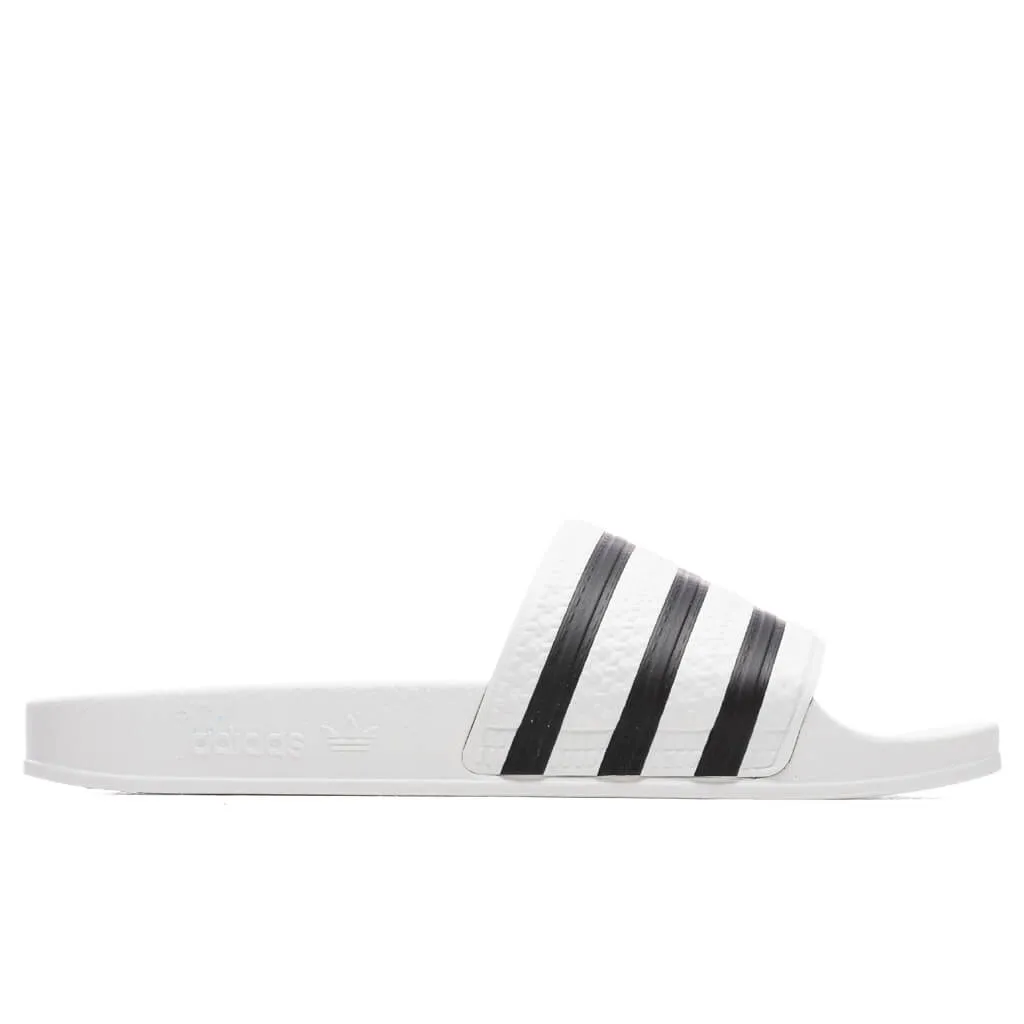 Adilette Slides - White/Black