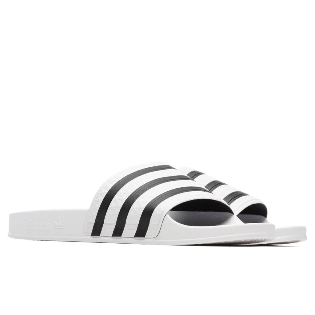 Adilette Slides - White/Black