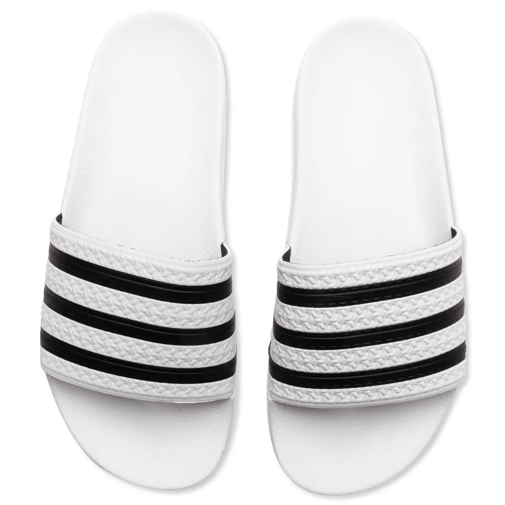 Adilette Slides - White/Black