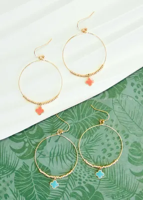 Allie Clover Hoop Earrings - 2 Colors