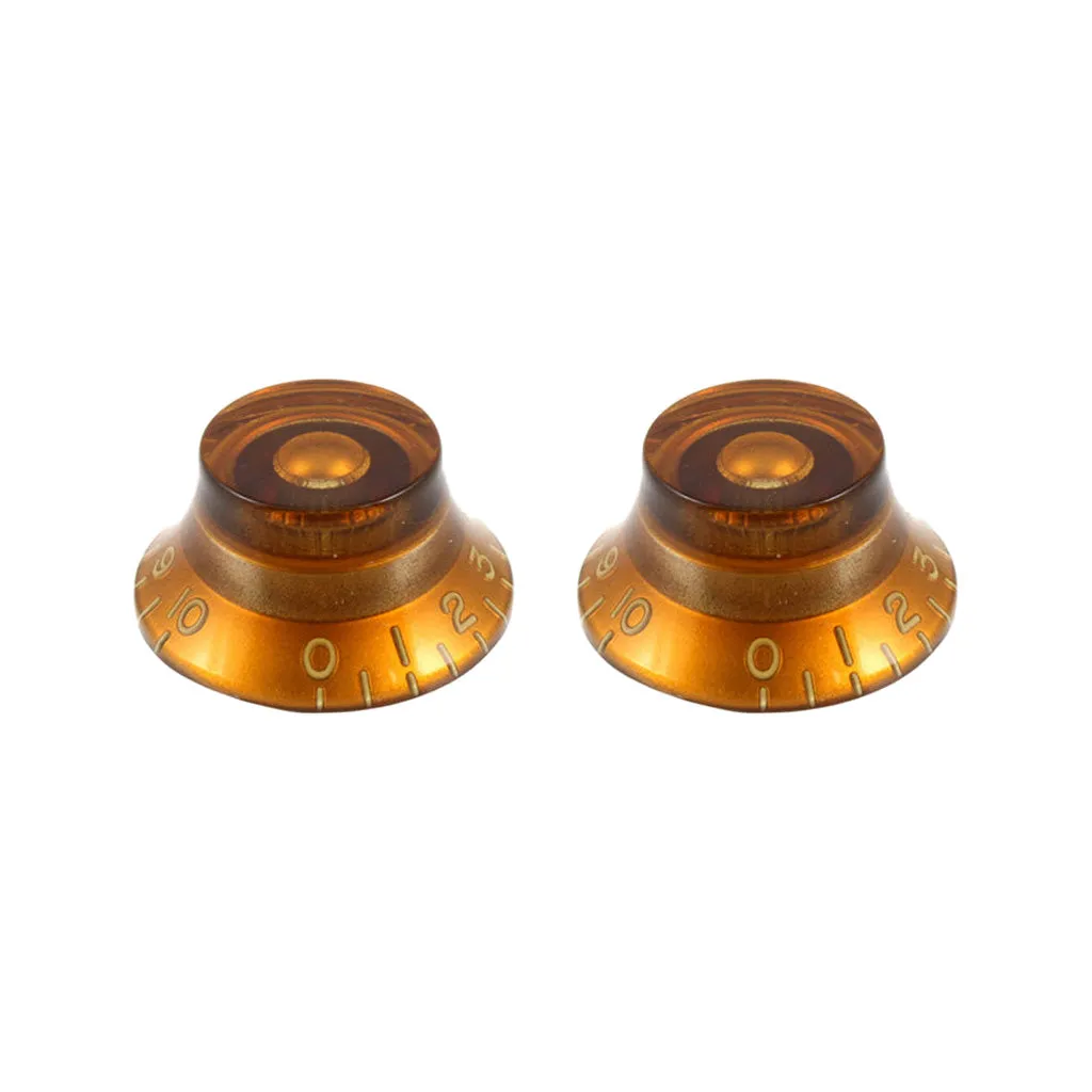 Allparts PK-0140-022 Vintage Style Amber Bell Knobs, Set of 2