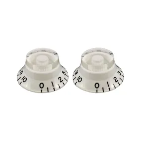 Allparts PK-0140-025 White Bell Knobs, Set of 2