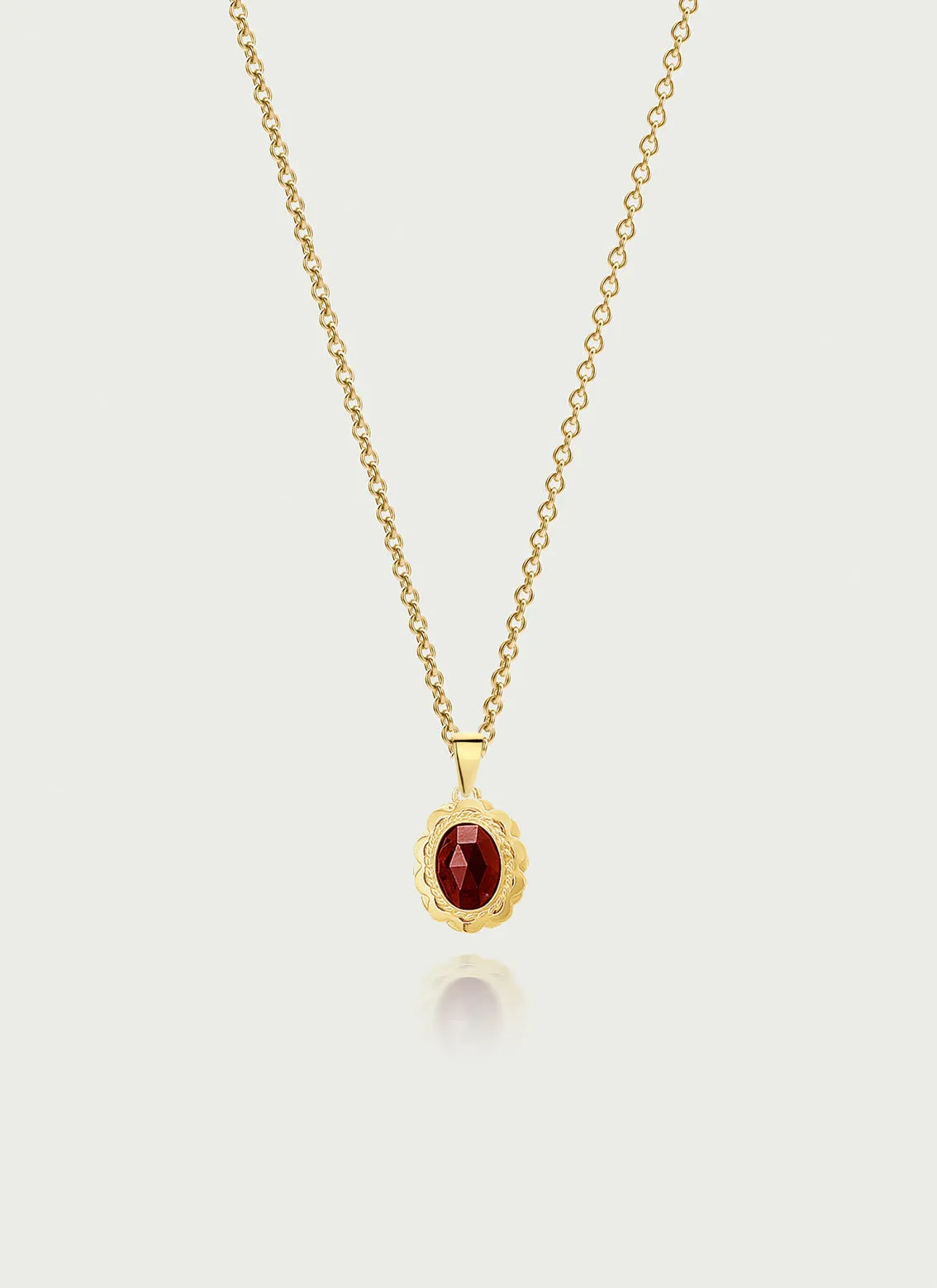 Ana garnet charm 14k gold