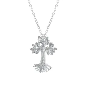 Armenian Tree of Life 25mm Cross Pendant Necklace with Diamonds