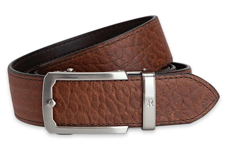 Bison Cognac, 38mm Strap, Luxury Belt