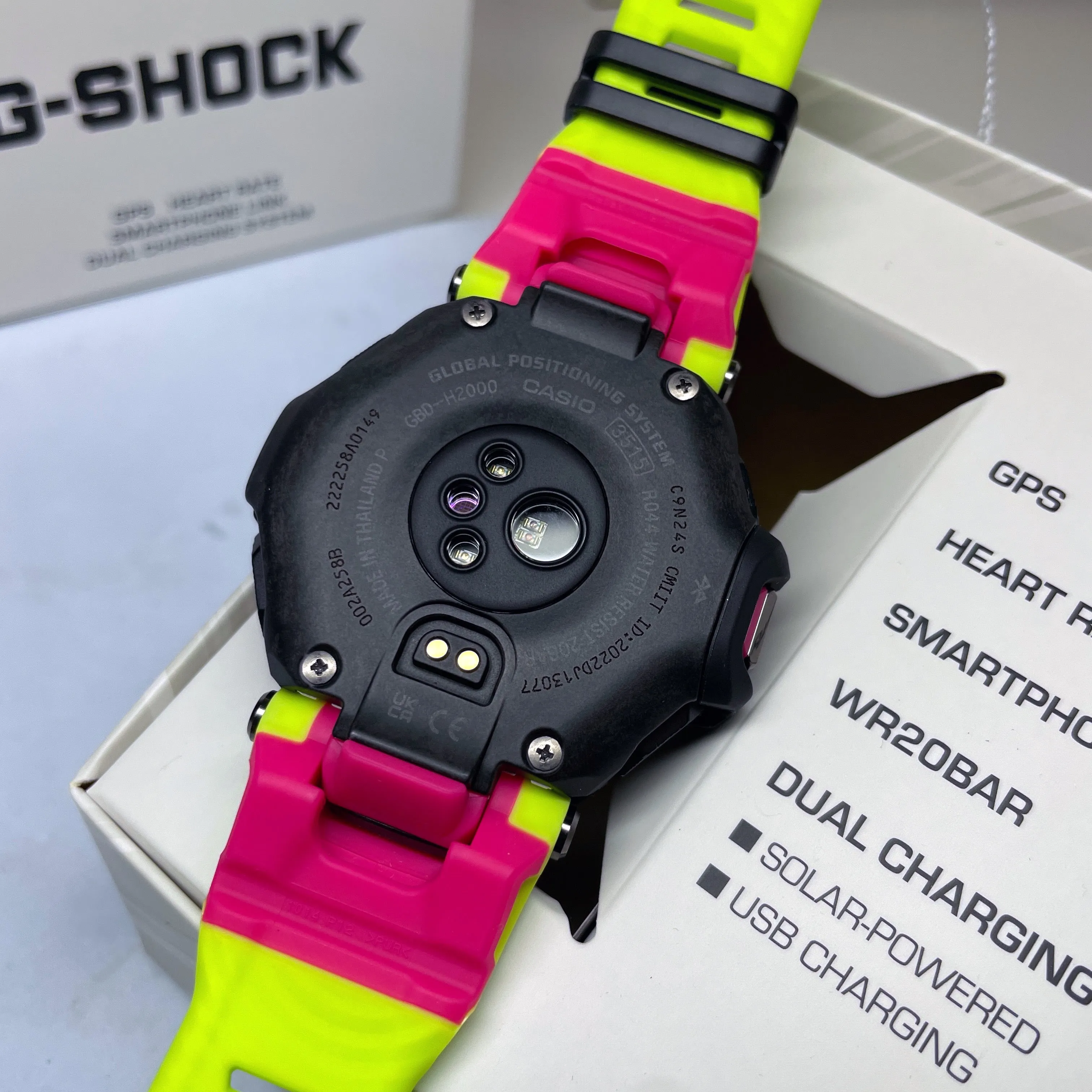 CASIO G-SHOCK GBDH2000-1A9 Yellow Move Heart Rate Monitor GPS Solar Activity Watch