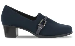 Cindi II Navy Stretch Fabric Slip-on Shoes