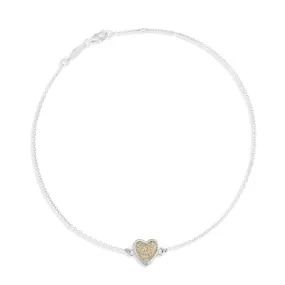 Delicate Dune Heart Anklet