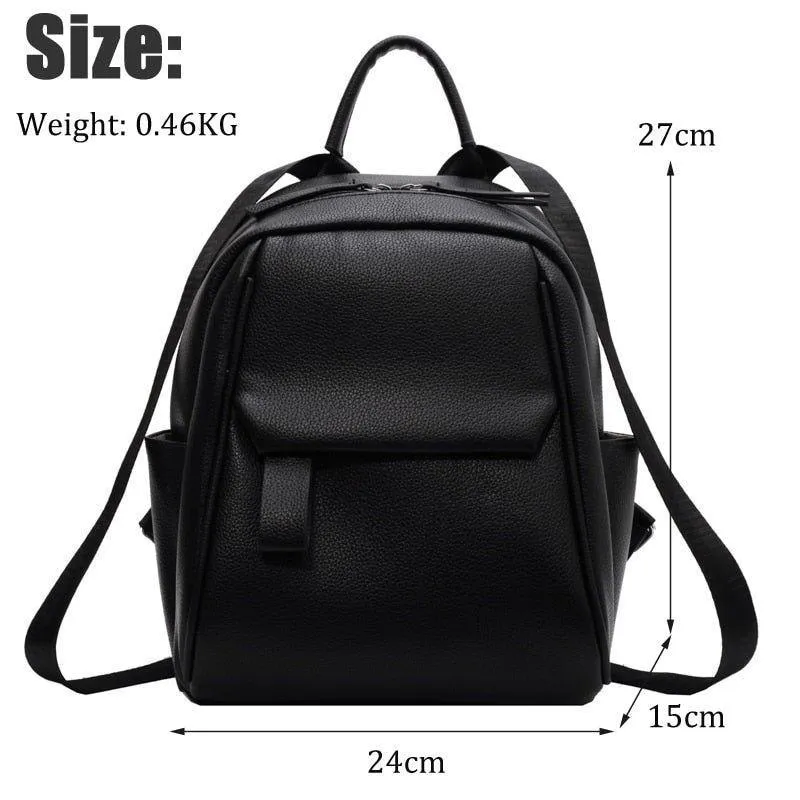 FX258 Women's Leather Soft Multi-Function Small Cool Backpack