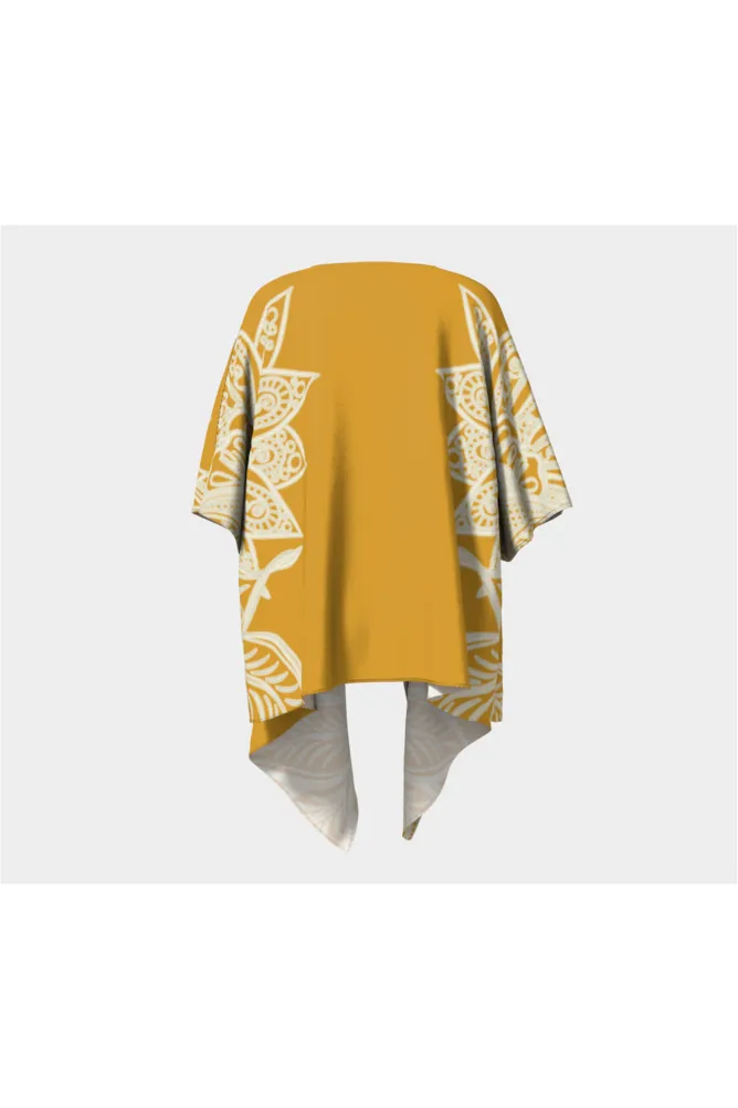 Gold Queen Mandala Draped Kimono