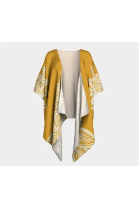 Gold Queen Mandala Draped Kimono