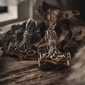 Golden Mjlnir Ear Weights