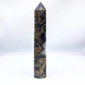 Moss Agate Tower Natural Work of Art