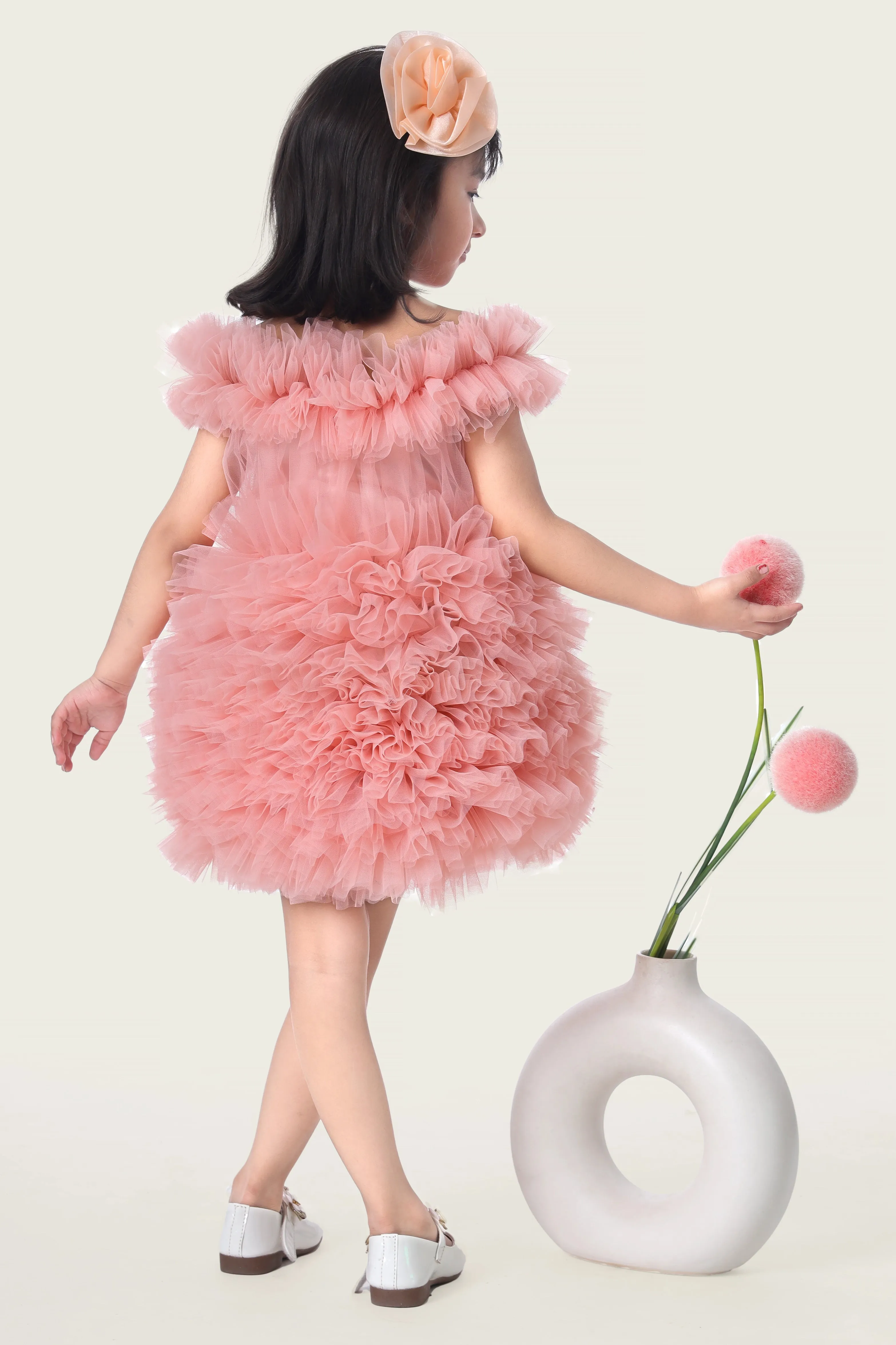 Peach Lemonade Ruffle Dress