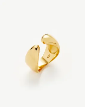 Savi Sculptural Open Stacking Ring | 18ct Gold Plated Vermeil