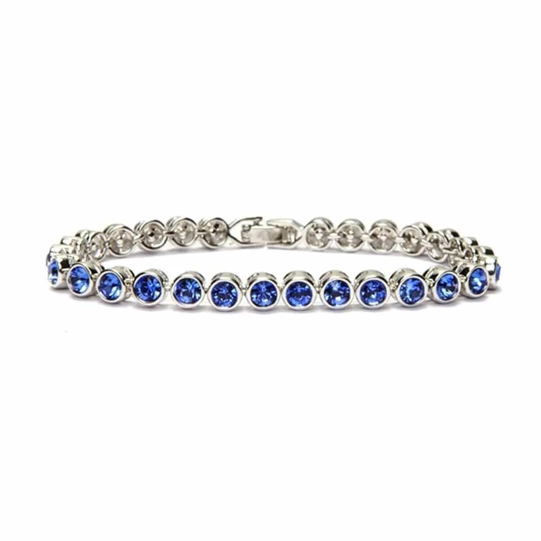 STB-S - Tennis Bracelet made with Swarovski Elements - Sapphire