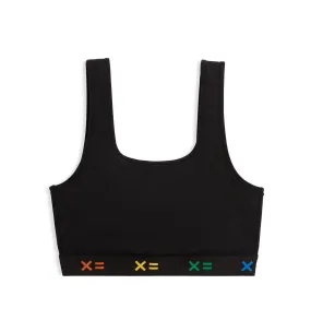 Straight Up Soft Bra - Black X= Rainbow