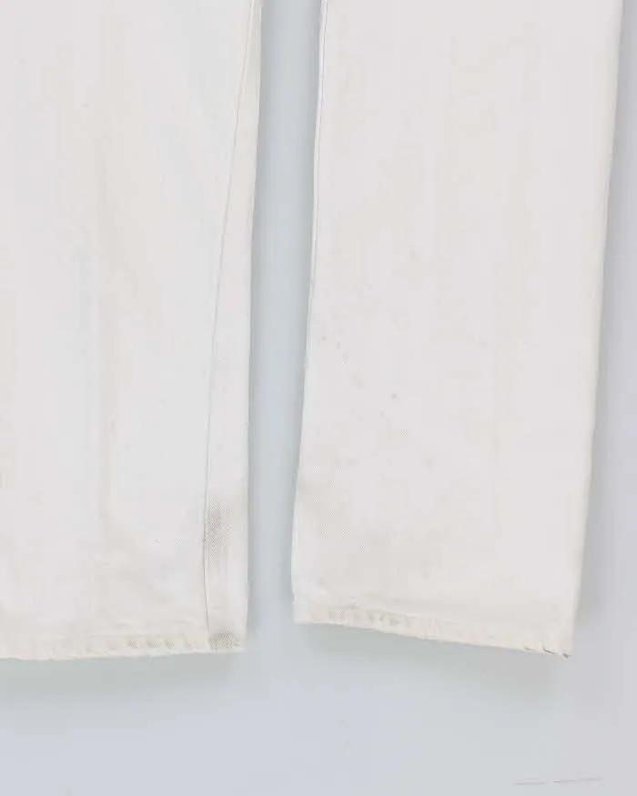 Vintage 90s Levi's 501 White Jeans - W29 L32