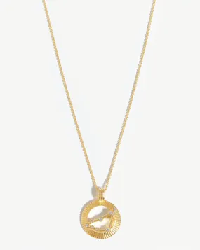 Zodiac Constellation Pendant Necklace - Capricorn| 18ct Gold Plated Vermeil/Capricorn